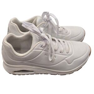 Skechers White Platform Sneakers Womens US‎ 8 Chunky Y2K Minimalist Casual